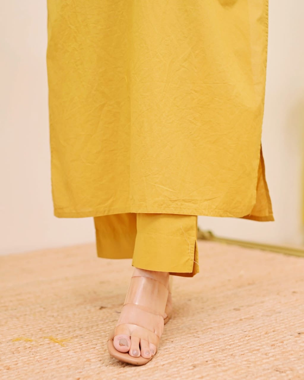 Festive Pure Cotton Embroidered Kurta Set with Tassels