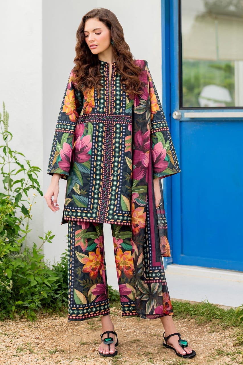 Summer Breeze Maslin Kurta Set - 2 Piece Floral Ensemble