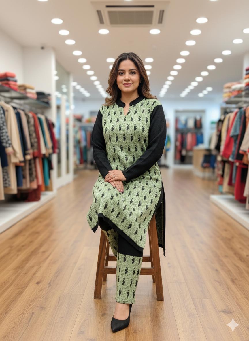 Super Soft Hairwool Straight Kurta & Pant Set